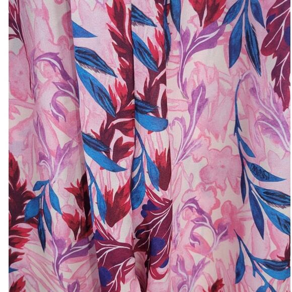 DYVNA Pants Womens X-Small Wide Legged Floral Cottagecore Whimsical Silk Blend - Picture 6 of 10